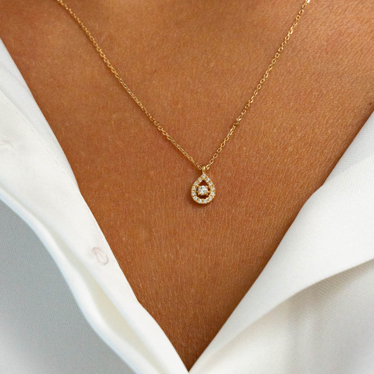 Goutte - Or jaune - Collier