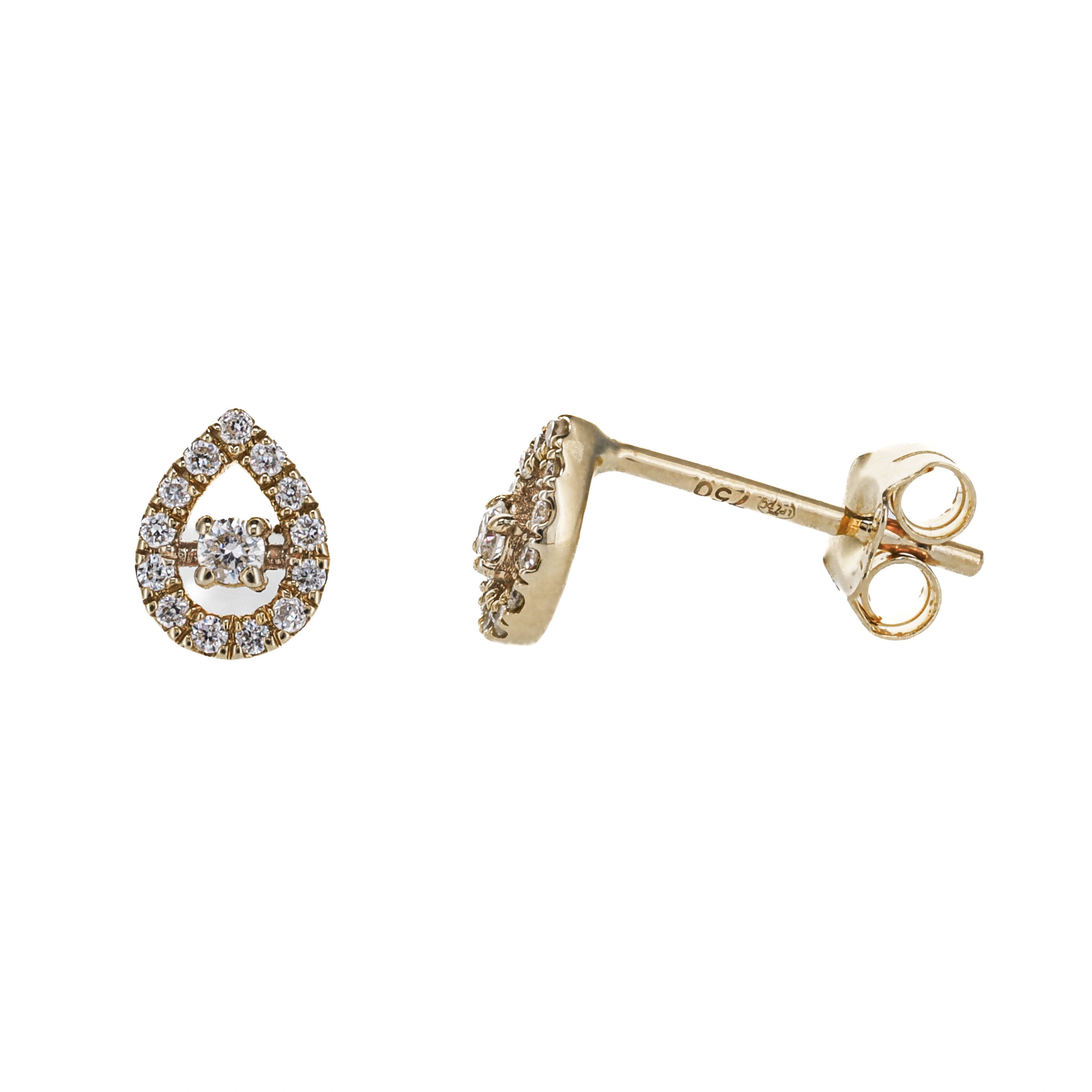 Goutte - Or jaune - Boucles d'oreilles